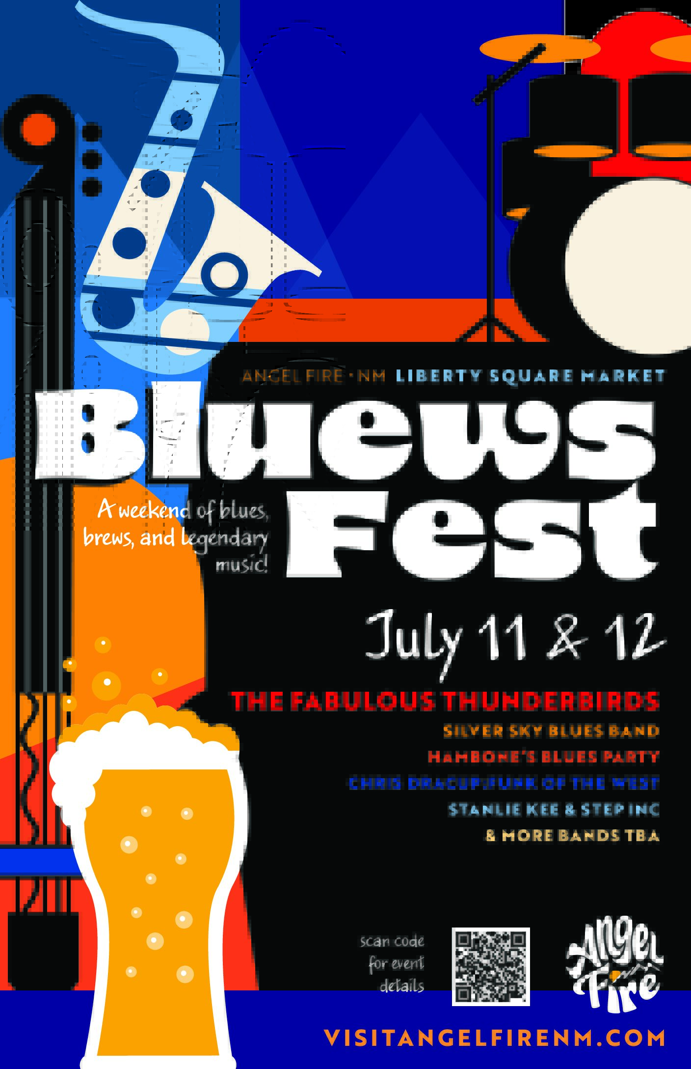 Bleuws Fest Poster - Visit Angel Fire New Mexico