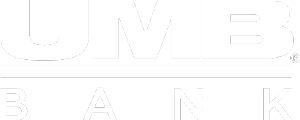 UMB Bank logo with the bold 'UMB' wordmark above a horizontal line and 'BANK' below.